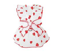 Arnés de vestir para perros pequeños, bonito vestido floral con arnés para perro, pajarita transpirable con hebilla de cordón para perros pequeños, gatos, niñas y cachorros
