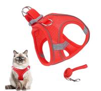 Arnés de viaje para gatos, arnés de chaleco ajustable para gatos, collar para cachorros, suministros para mascotas para animales pequeños, medianos y grandes, mochila de viaje al aire libre