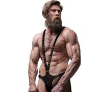 Arnés en ecopiel en forma de V hombre