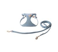 Arnés for Perros al Aire Libre, Mezclilla for Perros pequeños y medianos, Ligero, Mango Multifuncional, Transpirable y cómodo(Blue,M)