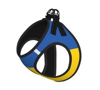 Arnés grande para mascotas, chaleco para perro, tamaño pequeño, estampado de bandera de Ucrania, ajustable para gatos y perros, perfecto para caminar al aire libre