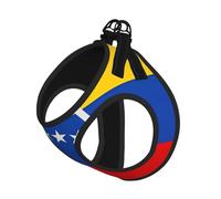 Arnés grande para mascotas, chaleco para perro, tamaño pequeño, estampado de bandera de Venezuela ajustable para gatos y perros, perfecto para caminar al aire libre