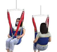 Arnes Gruas para Enfermería Personas Mayores,Ayudas Dinámicas Arnés con Cinturón de Protección de Cintura Engrosado,Arnés Elevación Paciente Cuerpo Comple,Eslinga Médica,Carga-230kg Blue,M