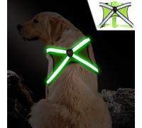 Arnés luminoso para perro, LED, recargable, arnés de perro, ajustable, arnés para perro, reflectante, arnés luminoso LED para perro, para perros pequeños medianos