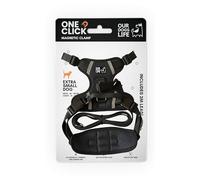 Arnés magnético para Perro y Juego de Correa de 2 m, arnés de fácil Bloqueo con una Sola Mano para Todos los Perros, diseño Reflectante, Transpirable, sin tirones con Hebilla giratoria de 360°