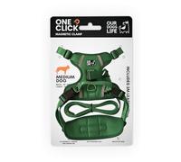 Arnés magnético para Perro y Juego de Correa de 2 m, arnés de fácil Bloqueo con una Sola Mano para Todos los Perros, diseño Reflectante, Transpirable, sin tirones con Hebilla giratoria de 360°