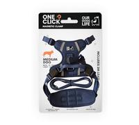 Arnés magnético para Perro y Juego de Correa de 2 m, arnés de fácil Bloqueo con una Sola Mano para Todos los Perros, diseño Reflectante, Transpirable, sin tirones con Hebilla giratoria de 360°