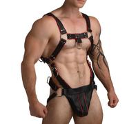 Arnés Masculino Heathen De La Serie Maestra Para BDSM, Arnés De Cuero Vegano