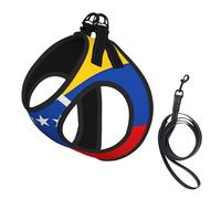 Arnés mediano para mascotas, chaleco para perro, tamaño pequeño, estampado de bandera de Venezuela ajustable para gatos y perros, perfecto para caminar al aire libre