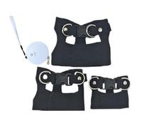 Arnés para animales pequeños, chaleco ajustable para caminar, juego de entrenamiento de piel sintética y combo de cuerda de tracción, función de ajuste para hurones, hámsters, al aire libre