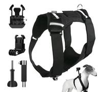 Arnés para cámara de animales con soporte ajustable ligero y medio | Banda porta cámara para arnés de cachorros ajustable, apto para tallas pequeñas, medianas y grandes, uso exterior, paseo