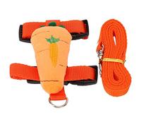 Arnés para Conejos Juego de Correa Diseño de Doble Correa Regulable Decorativo Encantador Buscando Mascotas Conejos Chinchillas Hecho de Nylon Acero Inoxidable Tamaño Ajustable (S)