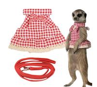 Arnés para Conejos - Juego De Ropa con Correas para Mascotas Pequeñas,Ropa Transpirable con Cuerda De Guía para Exteriores Jardín Viajes Camping