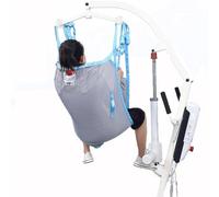 Arnés para elevación de pacientes, arnés para inodoro, arnés acolchado de lujo para elevación de pacientes con reposacabezas, arnés de ducha con piernas divididas para grúas de pacientes (pequeño)