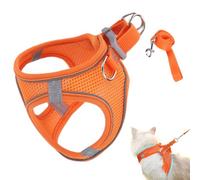 Arnés para Gato Viaje | Chaleco Suave de Malla con Tiras Reflectantes de Seguridad | Accesorios para Mascotas de Seguridad Aventuras Exteriores Viajes