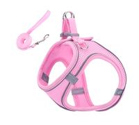 Arnés para gatos a prueba de escapes, arnés de malla reflectante suave y plomo, collar de chaleco para mascotas pequeño, mediano y grande, para senderismo, mochila, entrenamiento, campamento al aire