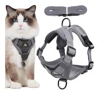 Arnés para Gatos a Prueba de Escapes,arnés para Gatos a Prueba de Escapes | Arnés de Chaleco Transpirable para | Juego de arnés y Correa para Gato para Caminar, Gatito y Cachorro, reflecta