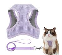 Arnés para gatos a prueba de escapes, arnés para gatos, ajuste cómodo, arnés para mascotas, arnés para caminar al aire libre para gatos para viajes, visitas al veterinario y aventuras de gatitos