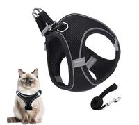 Arnés para Gatos a Prueba de Fugas, arnés Ajustable para Gatos, tamaño Mediano, Grande para Senderismo, Camping, Entrenamiento al Aire