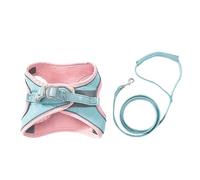 Arnés para gatos con chaleco suave y transpirable, correa fácil de poner, ideal para paseos, viajes, especialmente diseñado para gatos y perros (B, talla única)