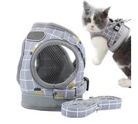 Arnés para gatos sin tirones - Arnés de malla suave y cómodo para gatos y perros - Suministros para mascotas para paseos, viajes, excursiones, camping, desfiles de festivales Tileze
