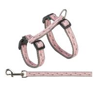 TRIXIE Arnés para Gatos con Correa, Gris, Rosa, 27-45 cm, 1