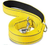 Arnés para gatos y perros, correa de plomo reflectante nocturno, cuerda de remolque para perro, 1,2/1,5/1,8 m, cuerda de protección, correa de entrenamiento para caminar para mascotas (amarillo, 2,5 x