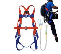Arnes Para Hombre Construccion,Arnes De Seguridad Corporal Completo 5 Puntos Proteccion Anticaidas | Equipo Con Arnés Ajustable Hombre Cuerda Y Cinta - Caza Arborista Actividades Exteriores Fle