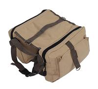 Arnés para Mochila de, Bolsa de sillín Ligera para Acampar con Bolsillos para Senderismo y Viajes al Aire Libre, Mochila de Lona Ajustable para Perros con Forro de Malla