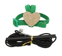 Arnés para pájaros Correa Ajustable, Ligera, elástica, Cuerda de tracción voladora para periquitos, Agapornis, cacatúas, Banda elástica de Seda de látex (25,5 cm)