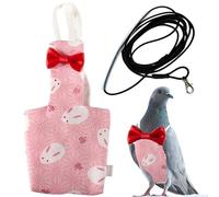 Arnés para pañales y correa para pájaros (L-conejo rosa)