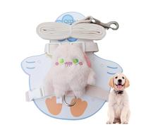 Arnés para perro, arnés de tracción para perro, cuerda de tracción ajustable, mochila para perro, arnés de chaleco para perro con muñeca de felpa para perros pequeños y medianos