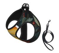 Arnés para perro Birds in Fruit Trees, equipado con correas reflectantes y hebillas de liberación rápida, adecuado para gatos y perros pequeños