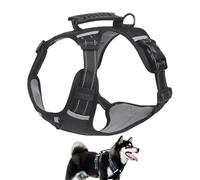 Arnés para perro, chaleco ajustable S y L, diseño reflectante de malla Oxford, arnés a prueba de escape con cuerda fuerte, equipo sin tirones para entrenamiento, senderismo, viajes, caminar, aseo de