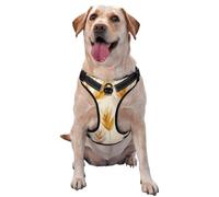 Arnés para perro colorido con orejas de trigo sin tirones, ajustable, reflectante, Oxford, fácil control, arnés para perro mediano y grande