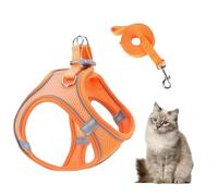 Arnés para Perro con Correa | Chaleco Arnés Reflectante Sin Ahogo para Mascotas,Chaleco Transpirable Reflectante para Mascotas para Excursion Entrenamiento Viajes En Coche Camping