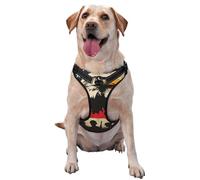 Arnés para perro con diseño de águila de soldados de la bandera estadounidense, sin tirones, ajustable, reflectante, Oxford, fácil control, arnés para perro mediano y grande