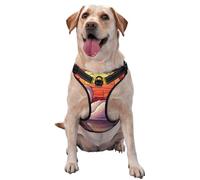 Arnés para perro con diseño de cisne blanco y atardecer, sin tirones, ajustable, reflectante, Oxford, fácil control, arnés para perro mediano y grande