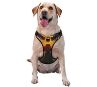 Arnés para perro con diseño de mujer pelirroja en el bosque atardecer sin tirones, ajustable, reflectante, Oxford, fácil control, arnés para perro mediano y grande