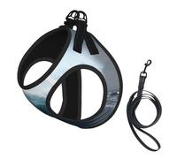 Arnés para perro con diseño de olas gigantes en el océano, equipado con correas reflectantes y hebillas de liberación rápida, adecuado para gatos y perros pequeños