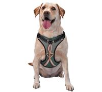 Arnés para perro con dos raquetas de tenis, antitirones, ajustable, reflectante, Oxford, fácil control, arnés para perro mediano y grande