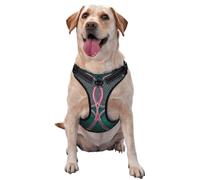 Arnés para perro con dos raquetas de tenis sin tirones, ajustable, reflectante, Oxford, fácil control, arnés para perro mediano y grande