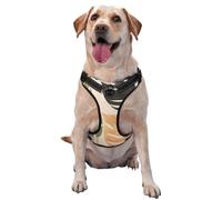 Arnés para perro con estampado botánico, bohemio, sin tirones, ajustable, reflectante, Oxford, fácil control, arnés para perro mediano y grande