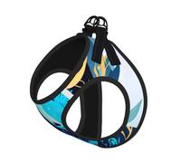 Arnés para perro con estampado de ballena animal azul profundo, chaleco con correa para mascotas para perros pequeños a medianos, perfecto para aventuras al aire libre