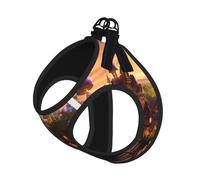 Arnés para perro con estampado de hongos mágicos, chaleco con correa para mascotas, chaleco ajustable y reflectante, para perros pequeños a medianos
