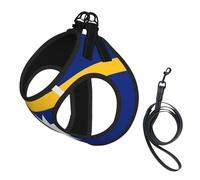 Arnés para perro con estampado de la bandera de Nauru, 2 hebillas, chaleco para perro, clip frontal para correa sin tirones, para perros pequeños y medianos