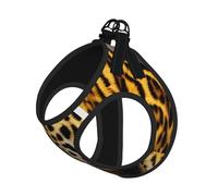Arnés para perro con estampado de leopardo amarillo, chaleco con correa para mascotas para perros pequeños a medianos, perfecto para aventuras al aire libre