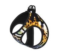 Arnés para perro con estampado de leopardo amarillo, chaleco con correa para mascotas para perros pequeños a medianos, perfecto para aventuras al aire libre