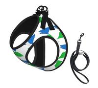 Arnés para perro con estampado de mapa de la bandera de Sierra Leona, 2 hebillas, chaleco para perro, clip frontal para correa sin tirones, para perros pequeños y medianos