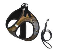 Arnés para perro con estampado de patos salvajes voladores, 2 hebillas, chaleco para perro, clip frontal para correa sin tirones, para perros pequeños y medianos